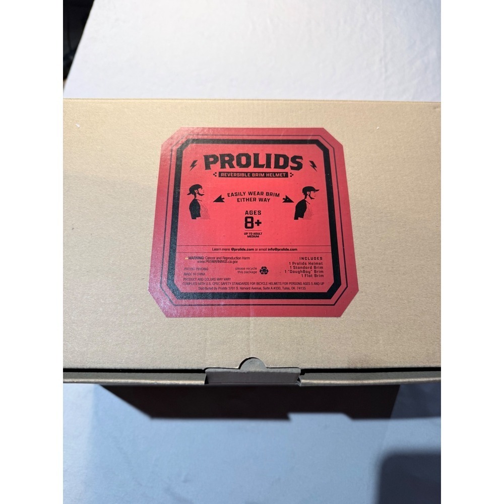 PROLIDS Reversible Brim Bicycle Helmet Matte Black Ages 8+ Adjustable Brims NEW - Picture 1 of 6